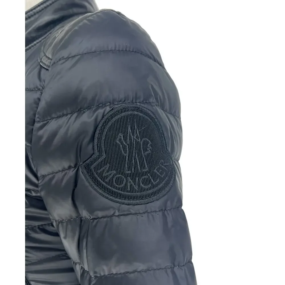 Moncler Citrouille Leather & Down‎ Moto Jacket Size 00 (US XXS)